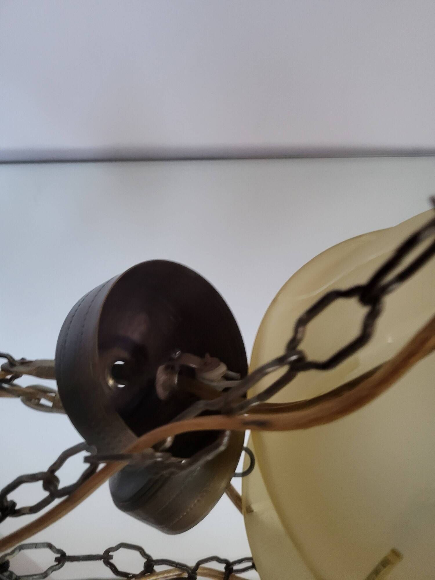 Lampe à main art déco en glaçure d’uranium; symmetrisch gelijnd, Belgique