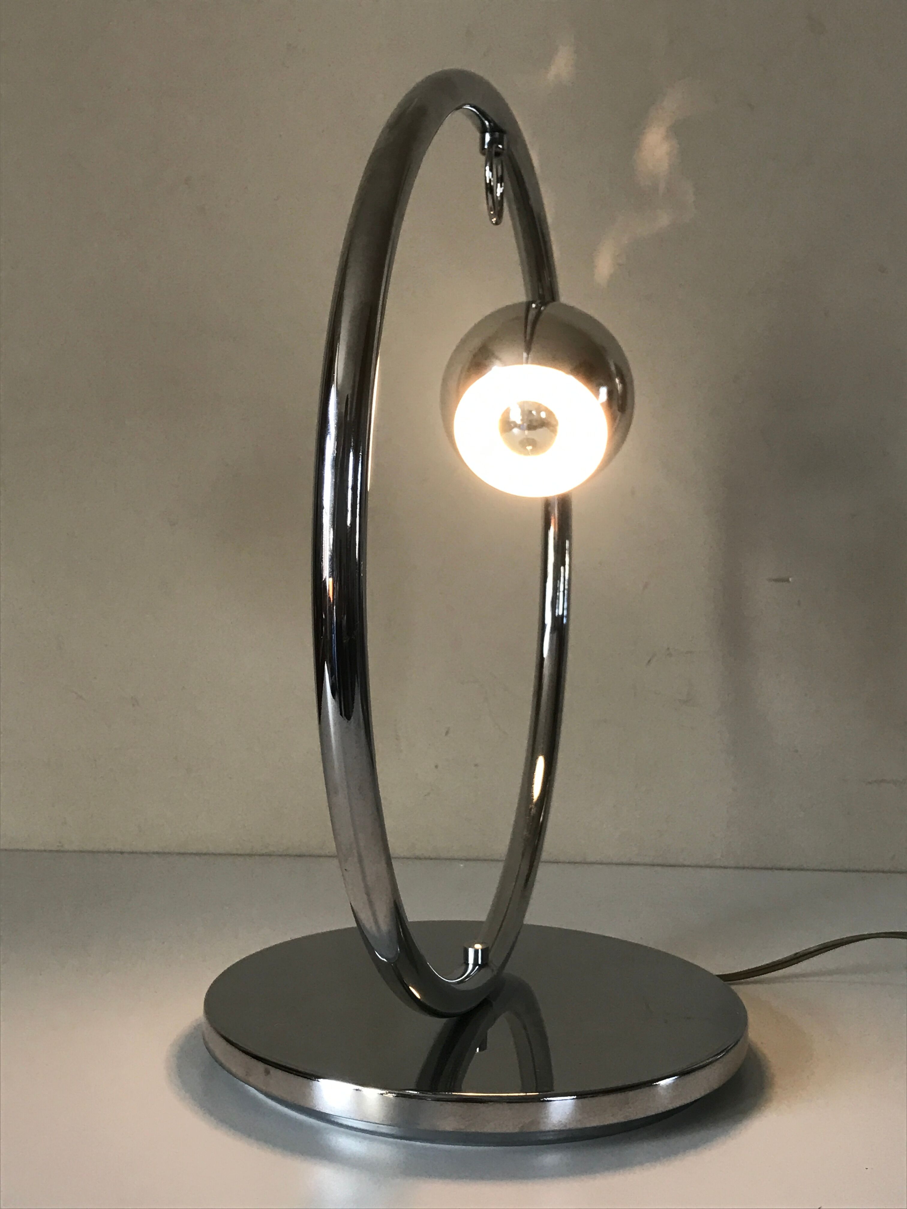 Vintage chrome eye ball lamp 70s