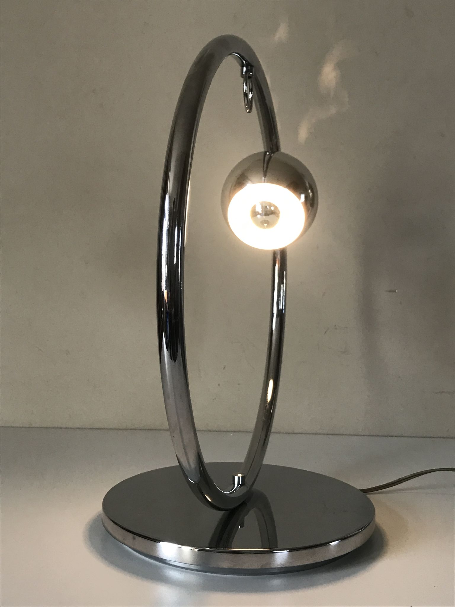 Vintage chrome eye ball lamp 70s