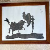 Picasso poster, wooden frame with glass