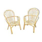 Pair of rattan chairs