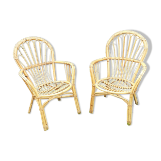 Pair of rattan chairs