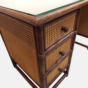 Vintage bamboo and cane desk