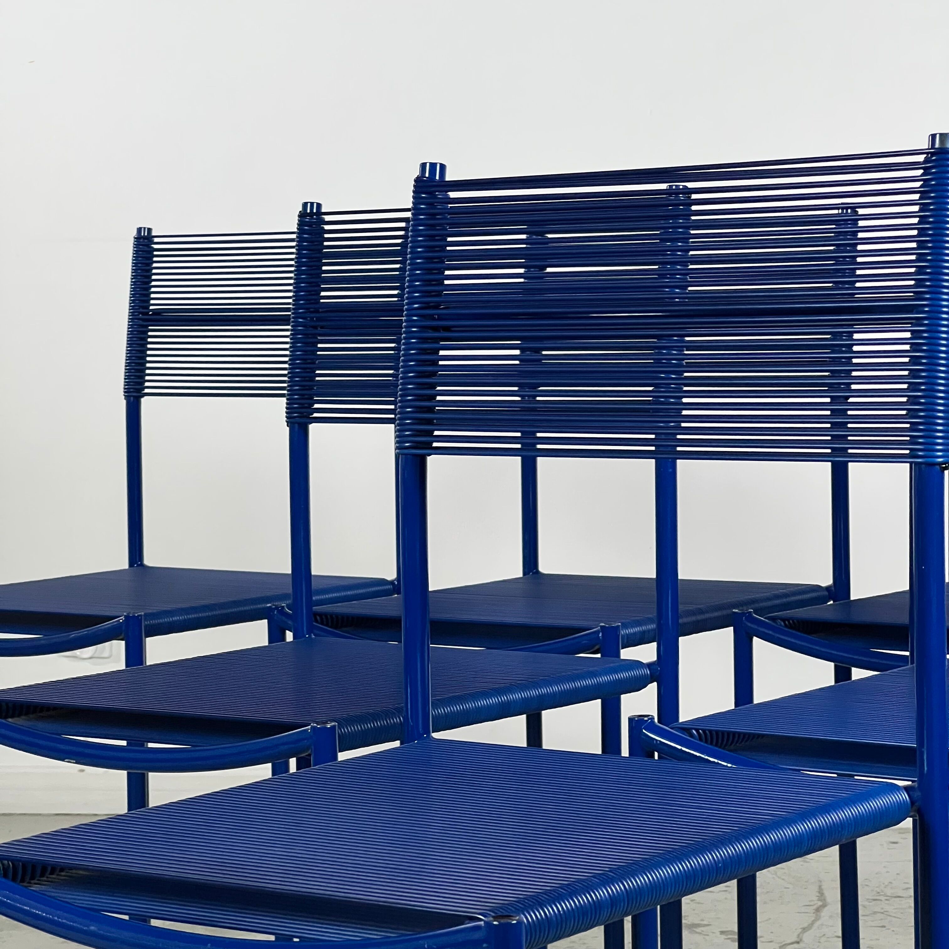 Set of 7 chairs Spaghetti 101 by Giandomenico Belotti for Alias 80s