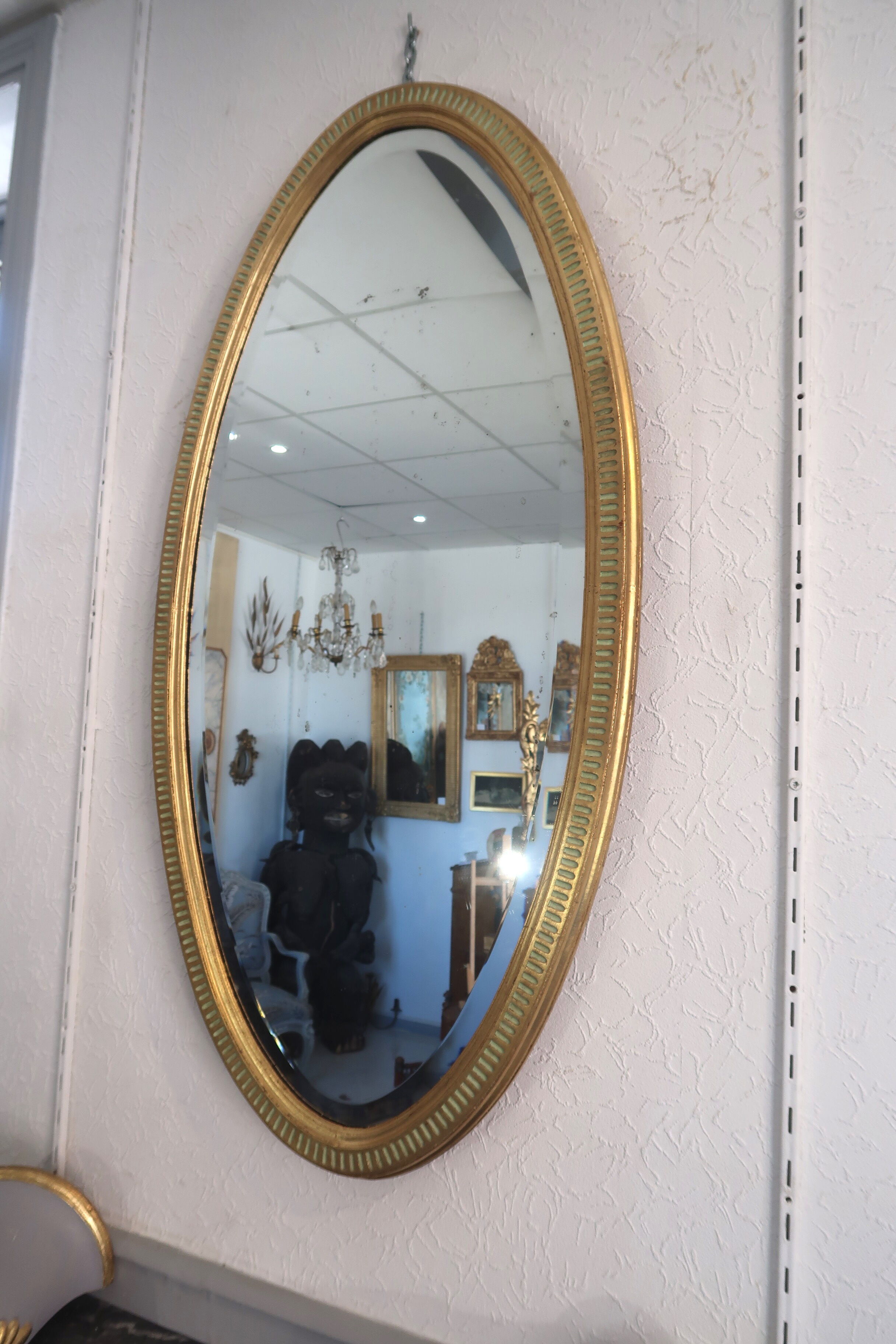 Empire style oval mirror