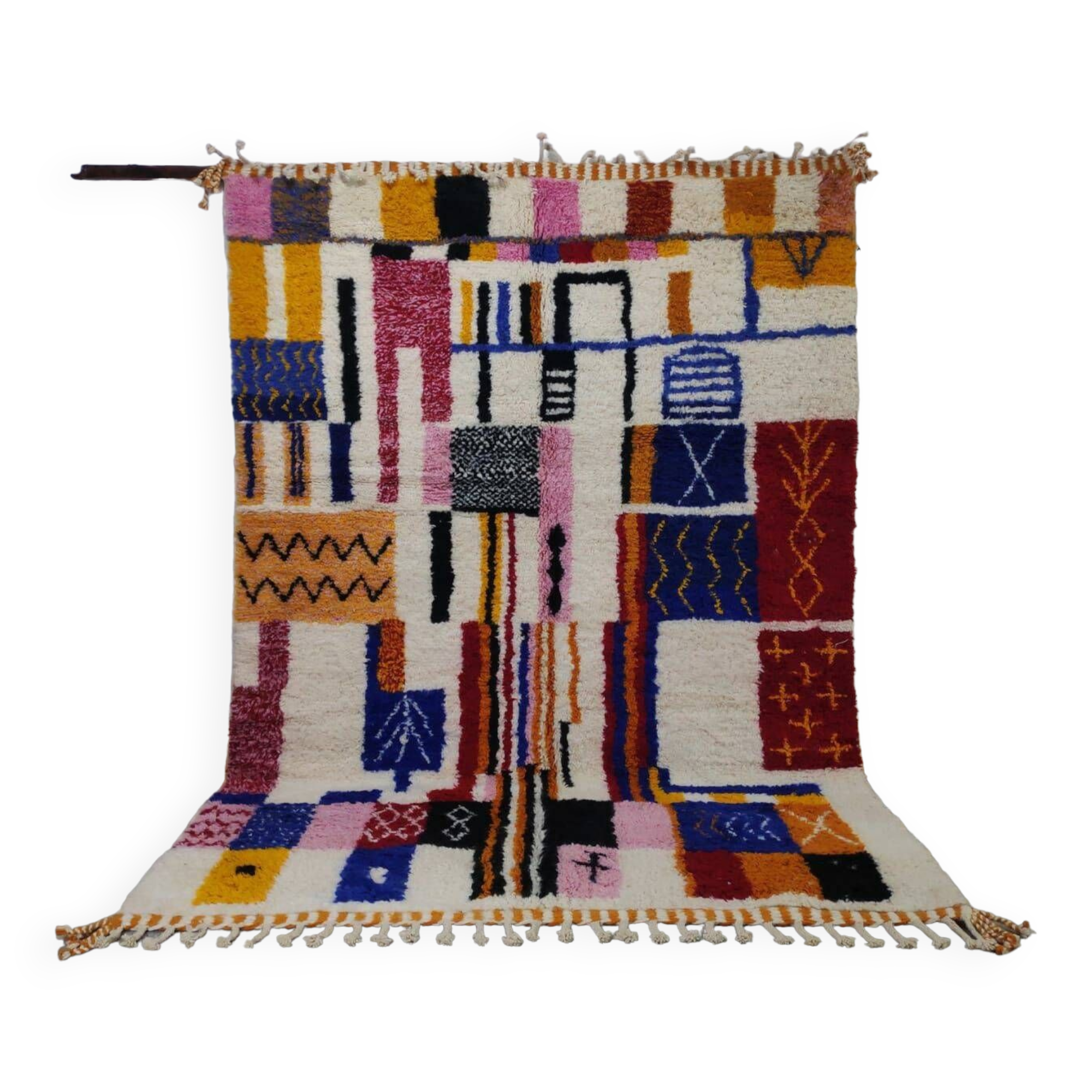 Handmade wool Berber rug 300X200 cm