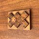 Mid-century Scandinavian teak dice game from the 1960s.