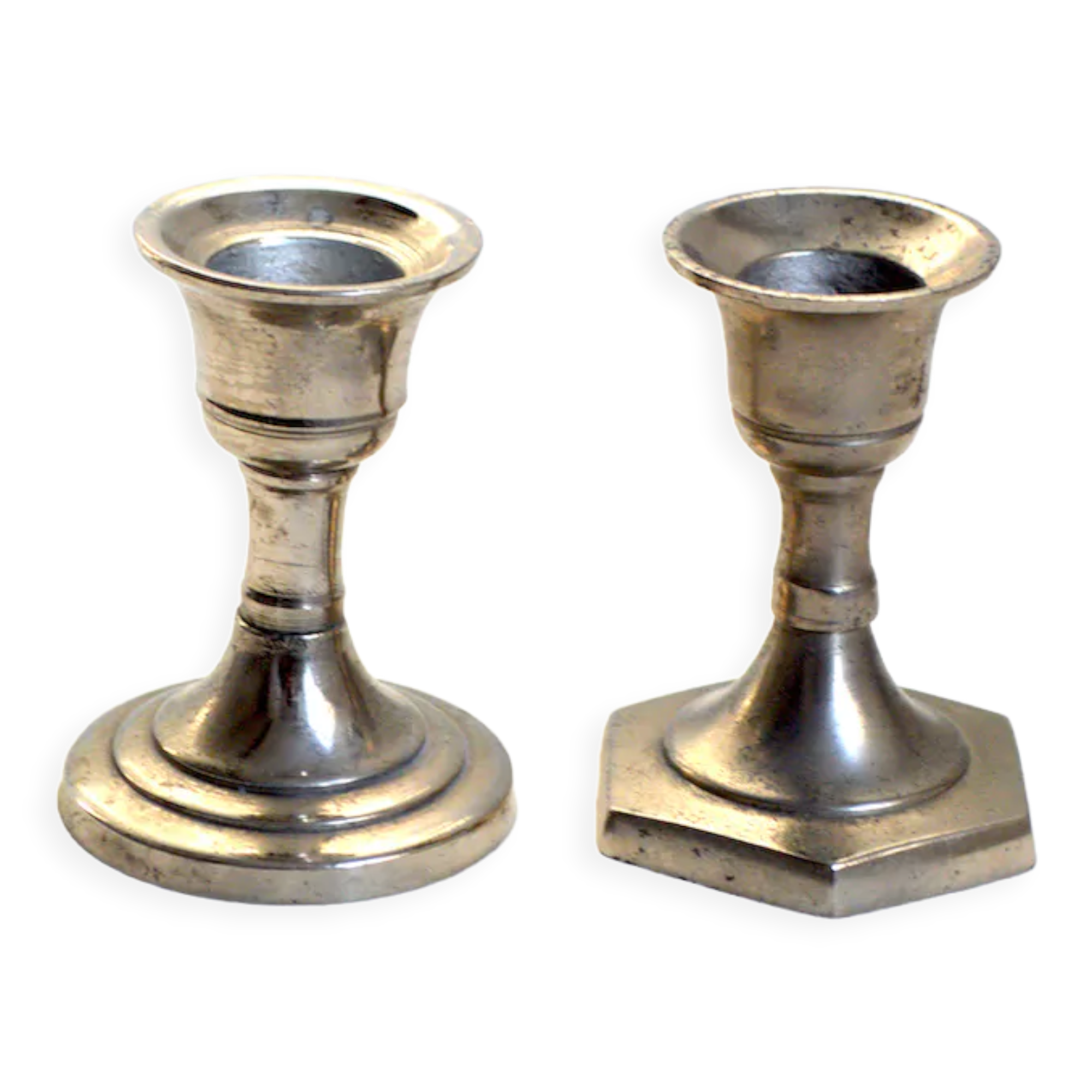 Pair of silver candle holders