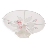 Présentoir à gâteaux en verre vintage Plateau à gâteaux Fleurs Mikasa Calypso