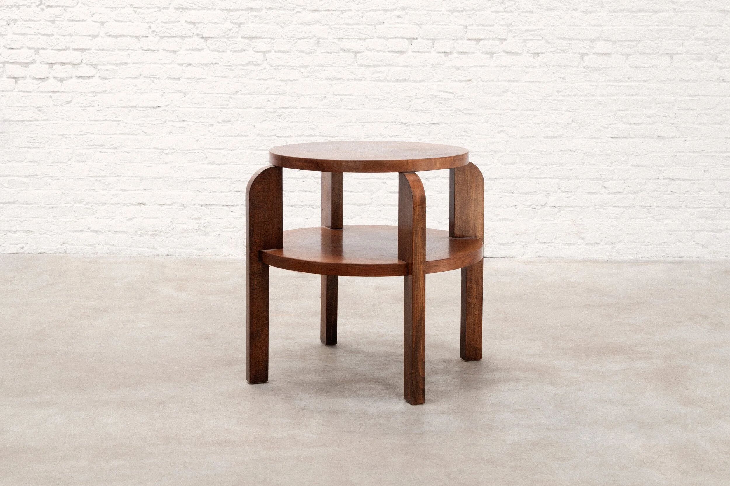 French Art Deco two-tier side table, c. 1930s