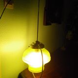 Art deco pendant lamp from the 1920s/1940s with opaline