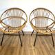 Rattan armchairs