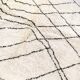 Berber rug Beni Ouarain with black graphic patterns 301x193cm