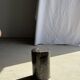 Table d'appoint en bois pétrifié noir