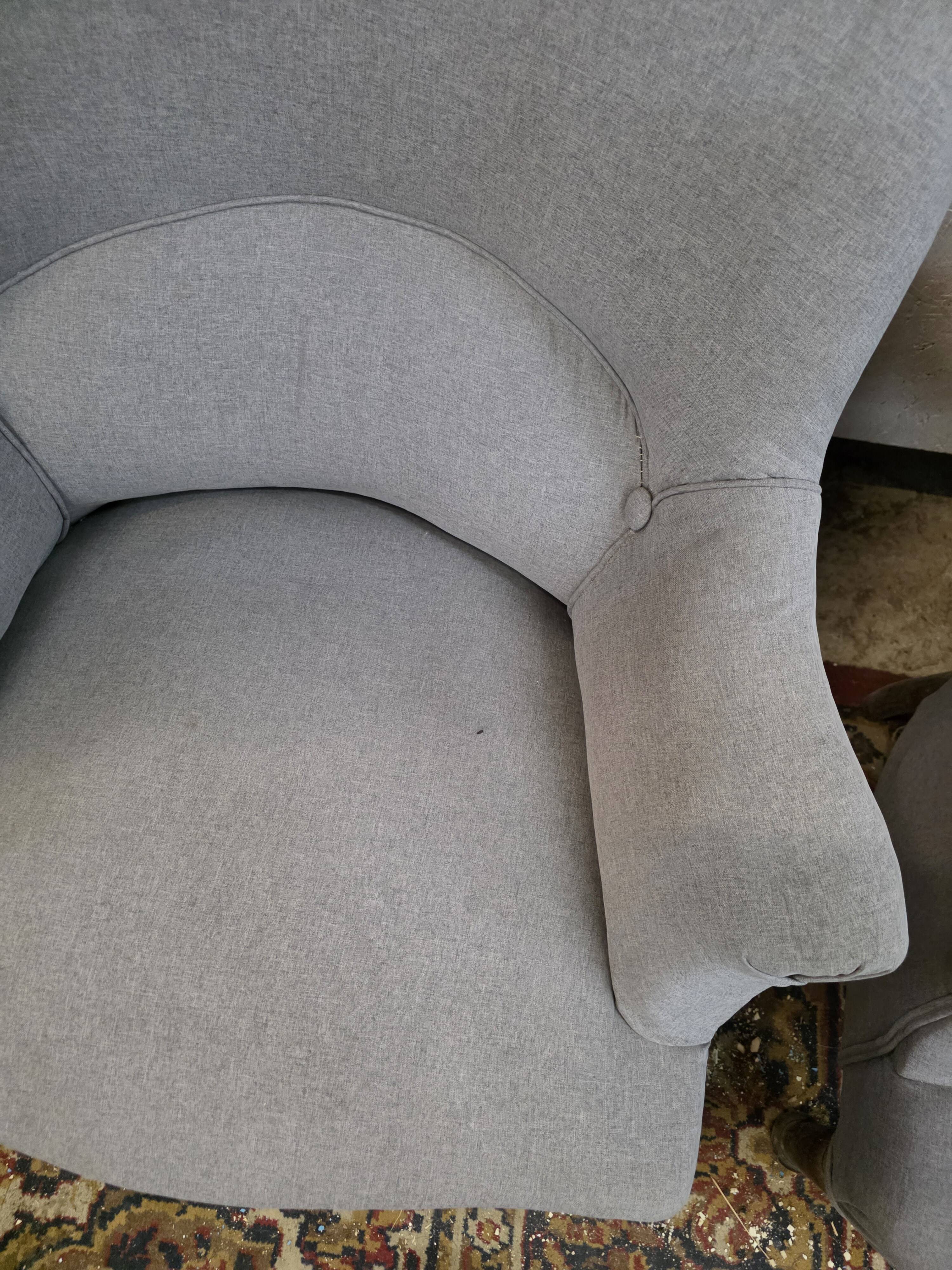 Paire de fauteuils crapaud Napoléon III