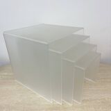 Set of 4 lucite nesting tables , 1970s
