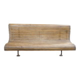 Garden bench wood and cast iron legs