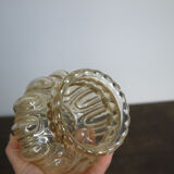 Orange moulded glass lampshade