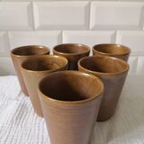 Set of 6 Digoin stoneware cups