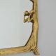 Vintage Art Nouveau Gilded Brass Wall Mirror