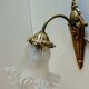 Art Nouveau wall light in bronze and glass - early 20th century