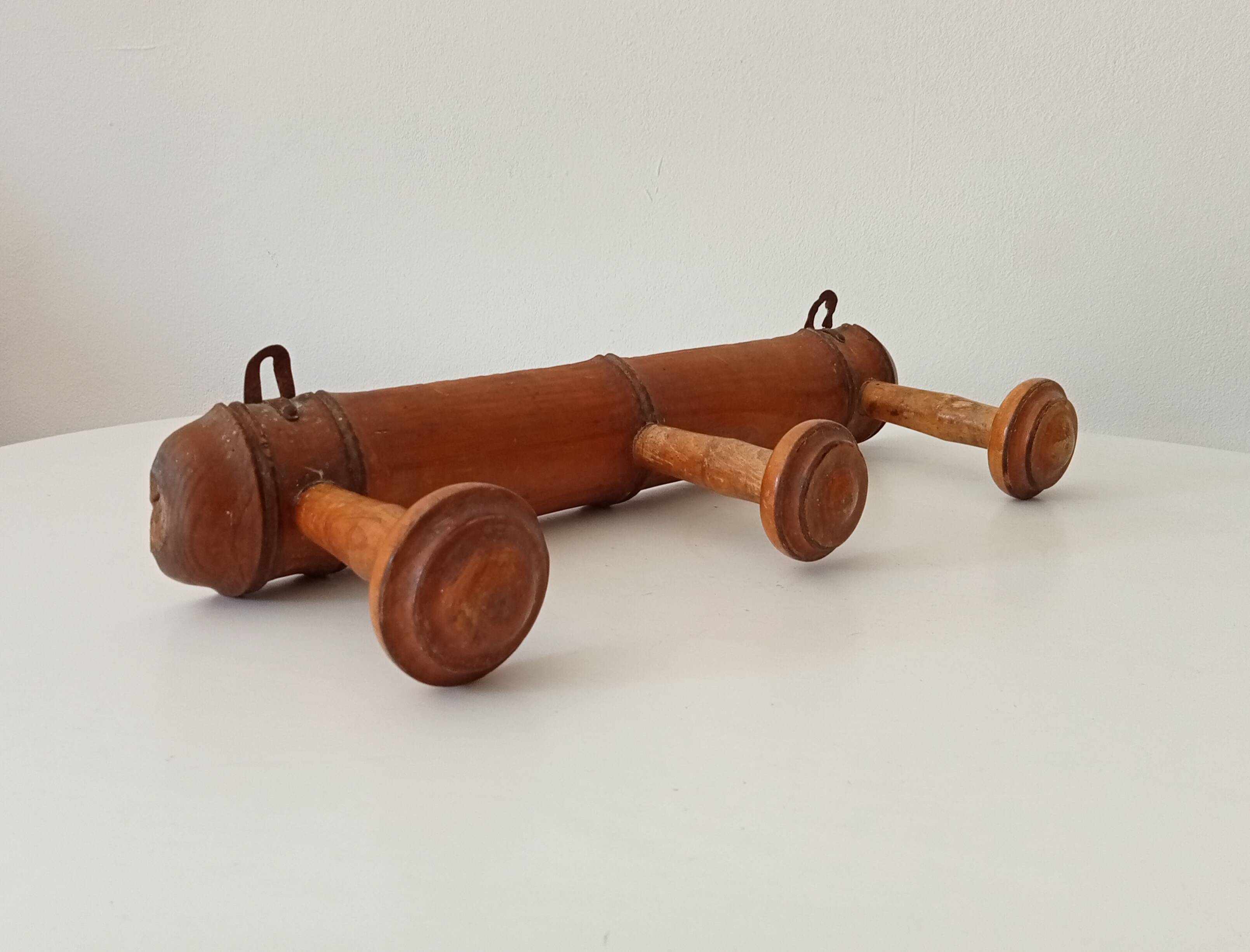 Vintage popular art coat rack from the 1950s