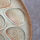 Large oyster plate Salins-les-Bains France vintage 41 cm