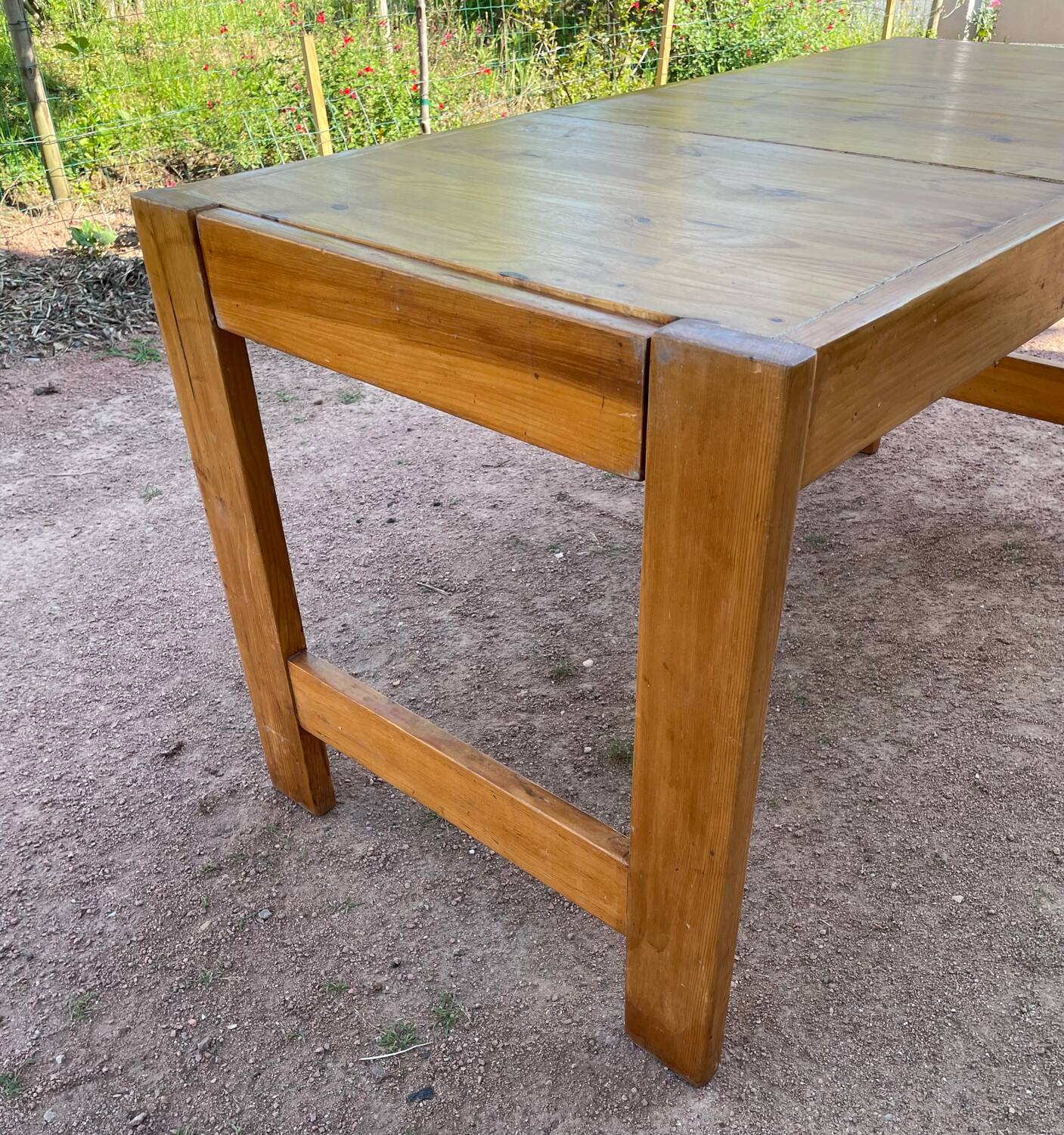 Charlotte Perriand dlg pine table from the 60s