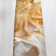 Orange Murano Glass and Brass Pendant by La Murrina, Italy, 1980s