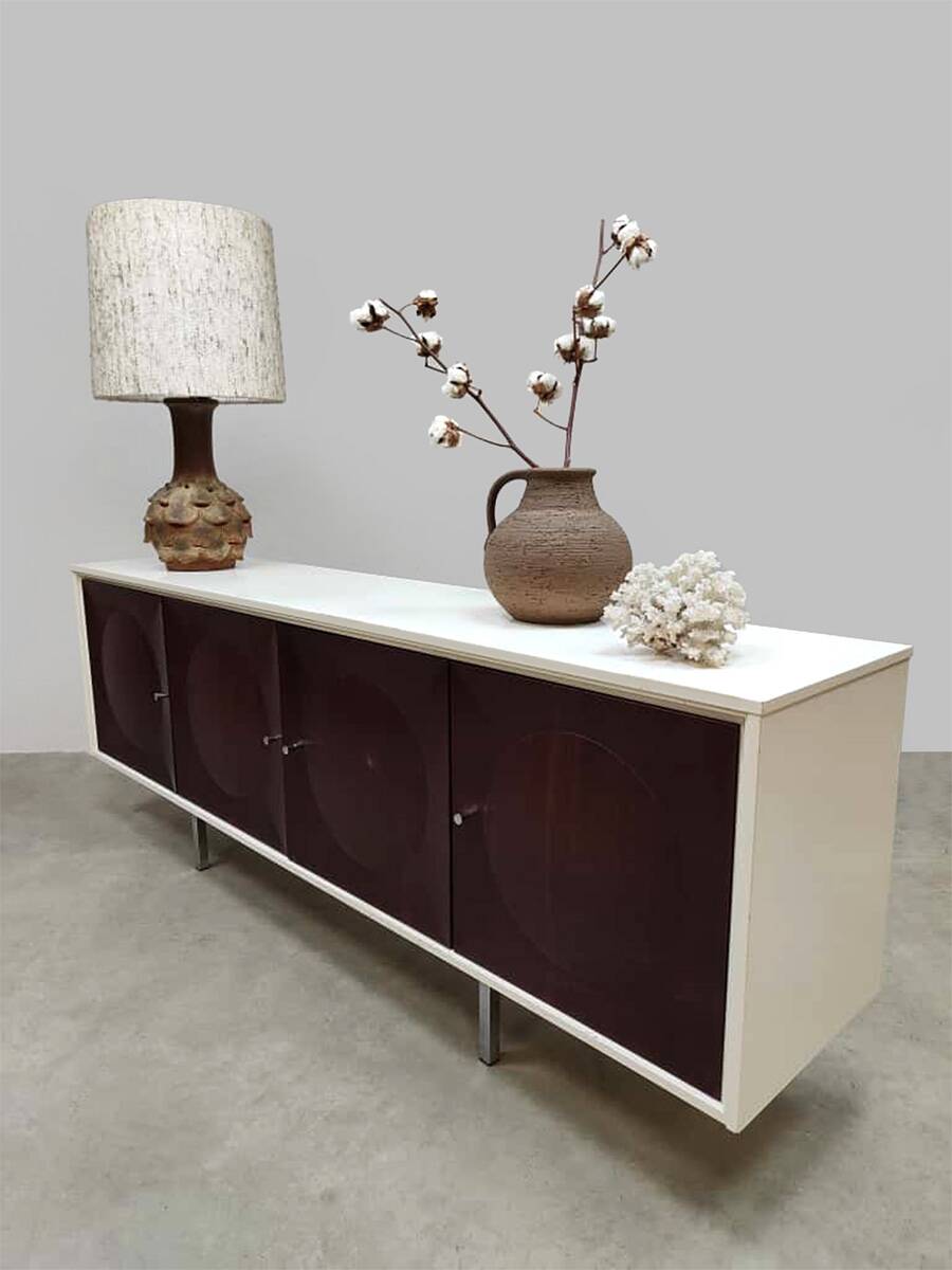 Vintage Italian sideboard credenza 'Duo-tone'