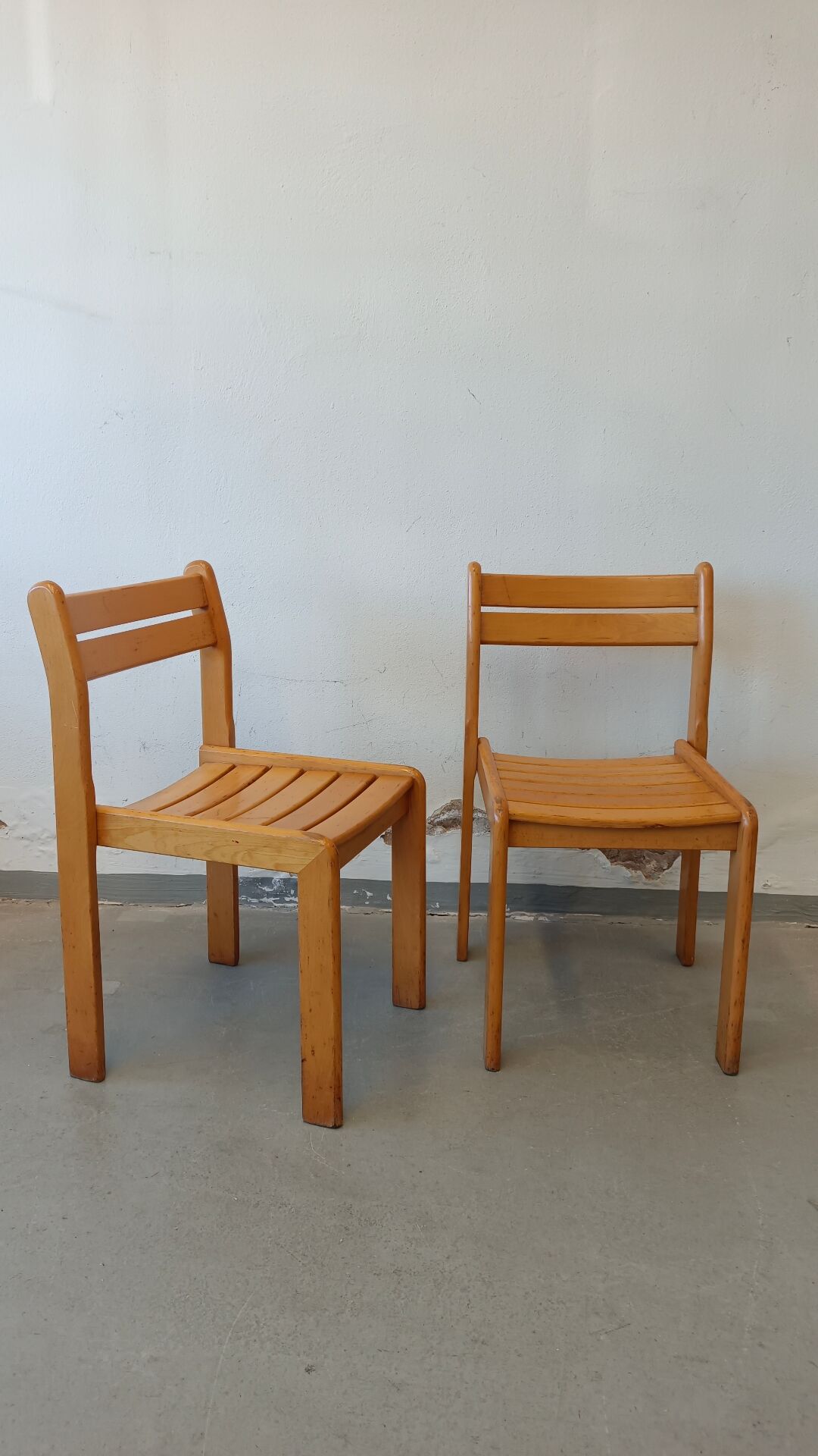 Set of beech chairs