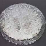 Large round frosted glass ceiling light Murano, Kaiser, Germany, 1970s