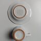 6 tasses Niderviller blanches et roses à décor de fleurs