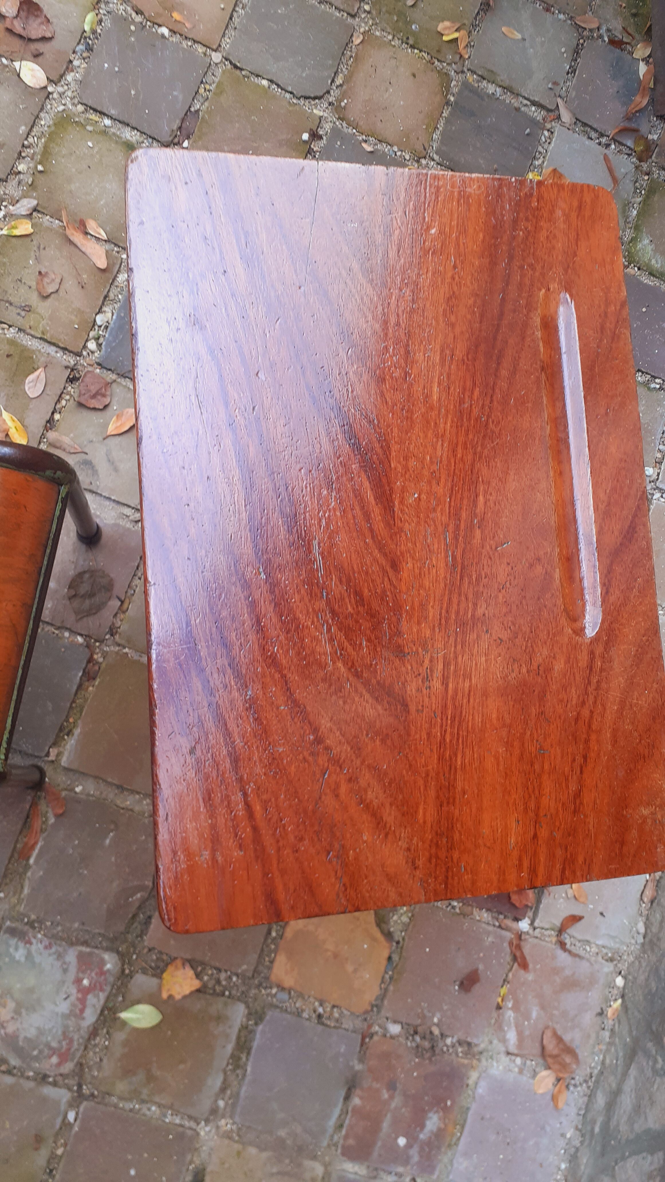 Teak children's desk table and his chair, vintage 50s/60s