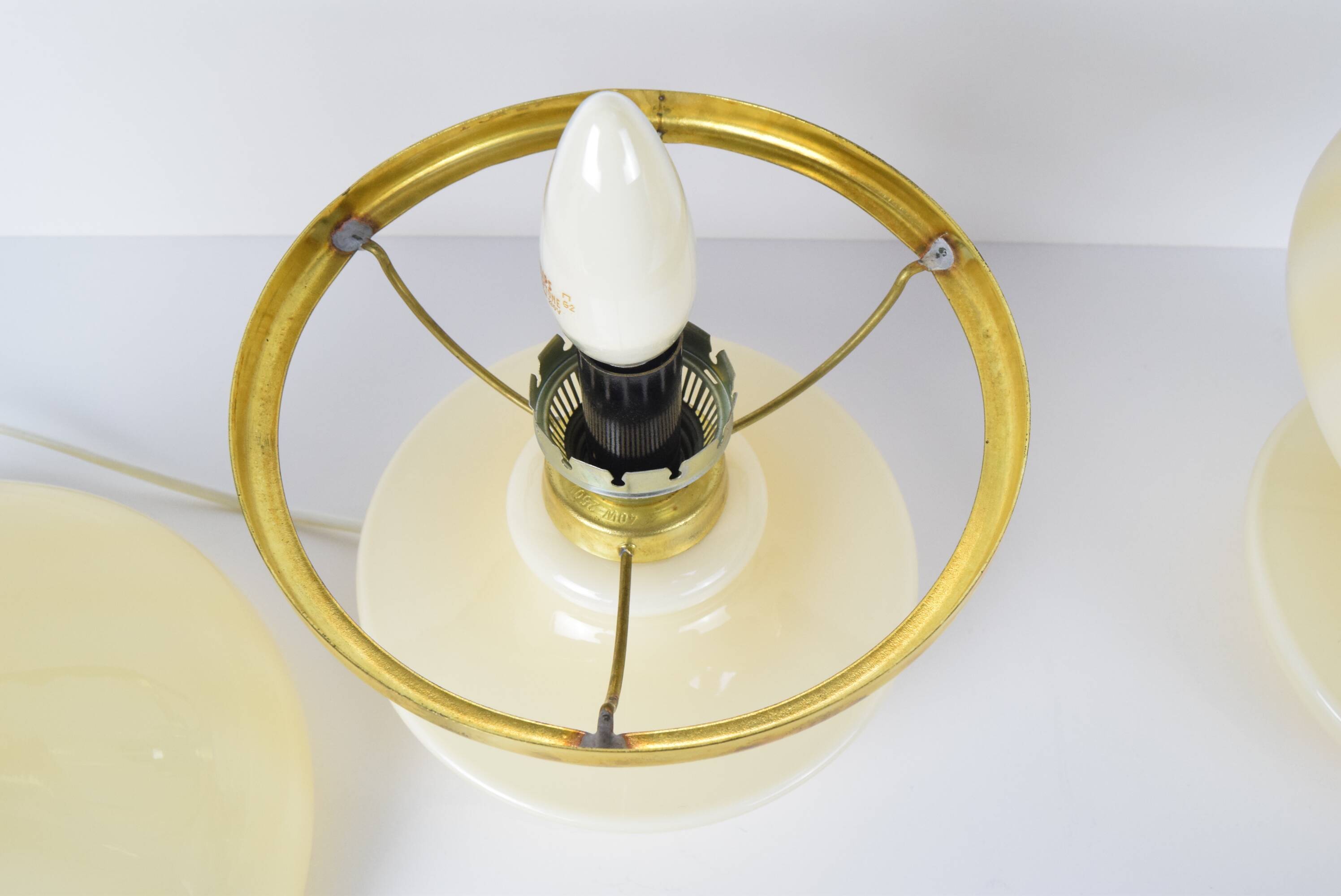 Pair of mid-century Table Lamps, Osvětlovací sklo závod Janštejn, Czechoslovakia, 1970
