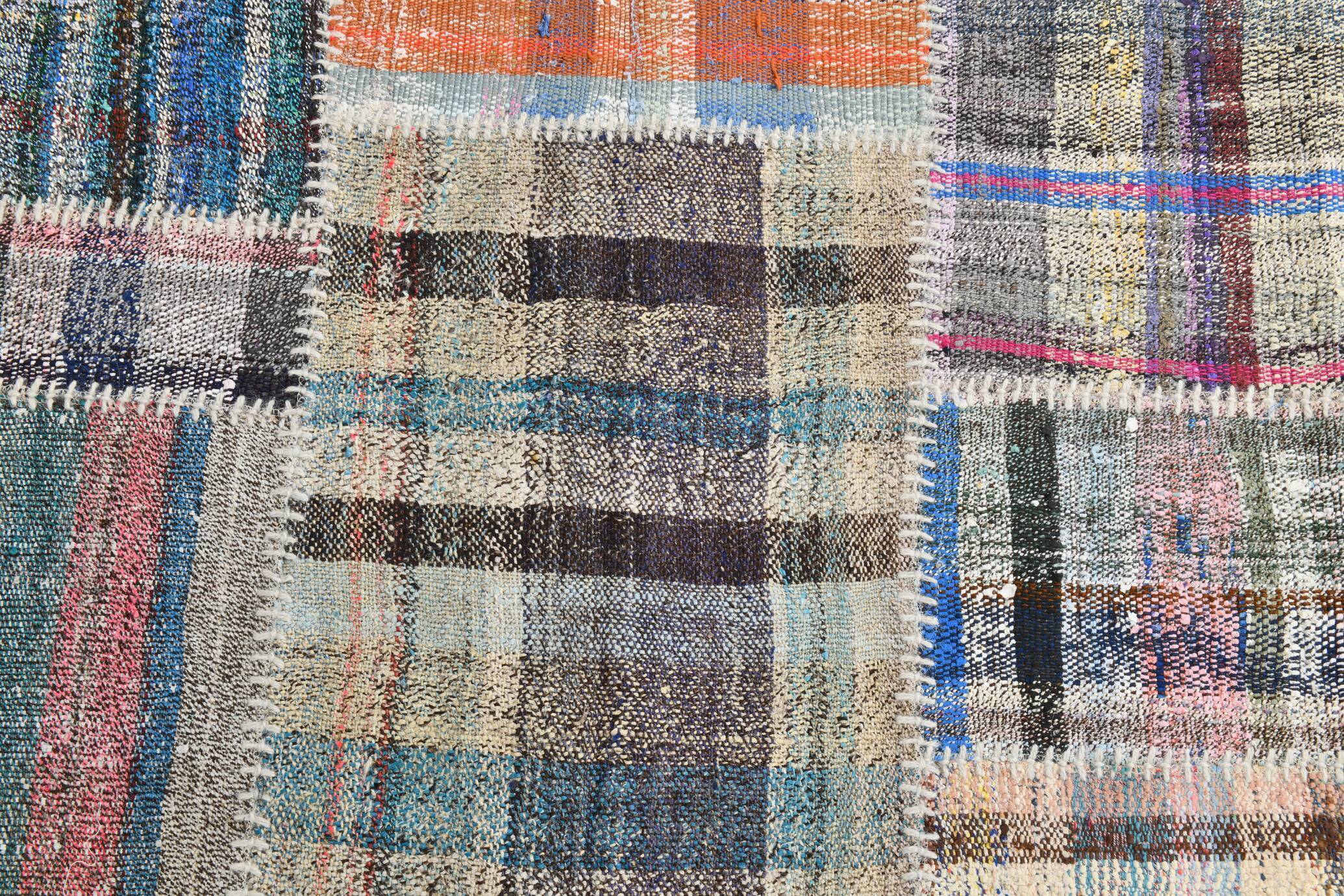 Flatweave ethnic kilim rug 212x302