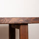 Large brutalist dining table in solid Elm, inspired by Olavi Hanninen, 1960.