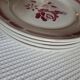4 flat plates Badonviller Art Deco