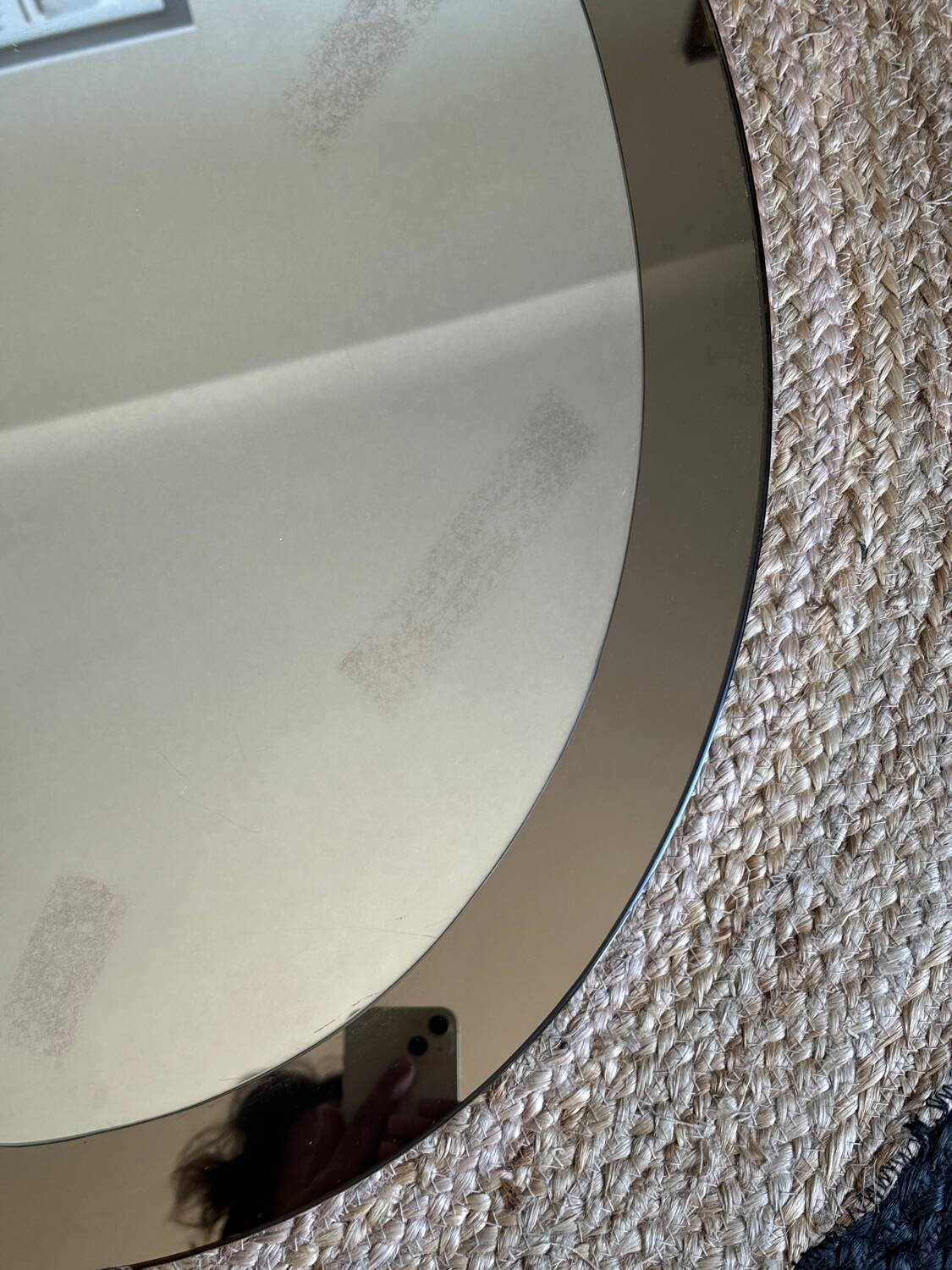 Vintage oval mirror 70's