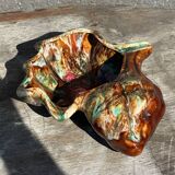 Vintage ceramic seashell trinket tray from Vallauris, 20/17 cm