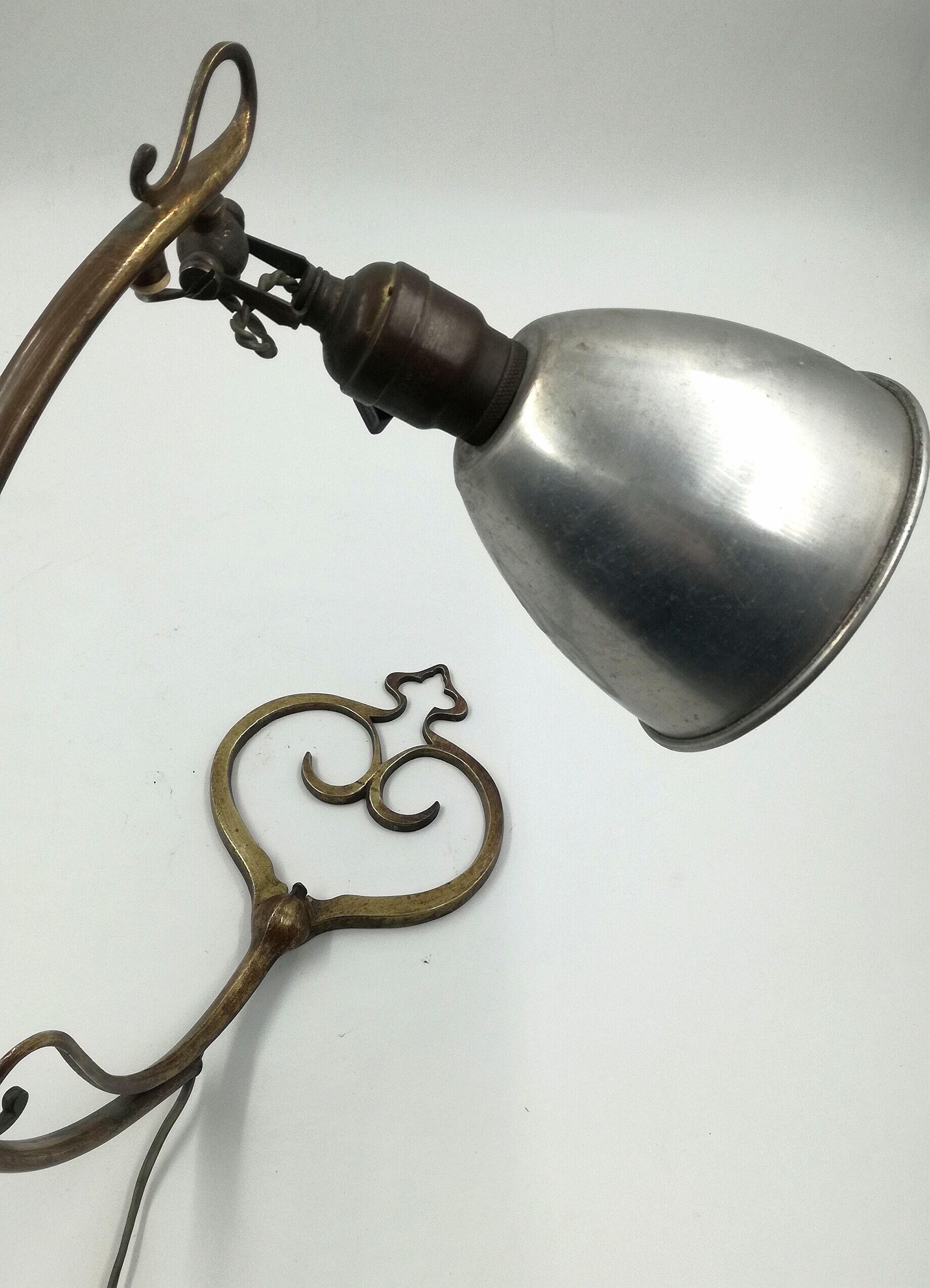 Art deco lamp in brass and bronze 20/30s