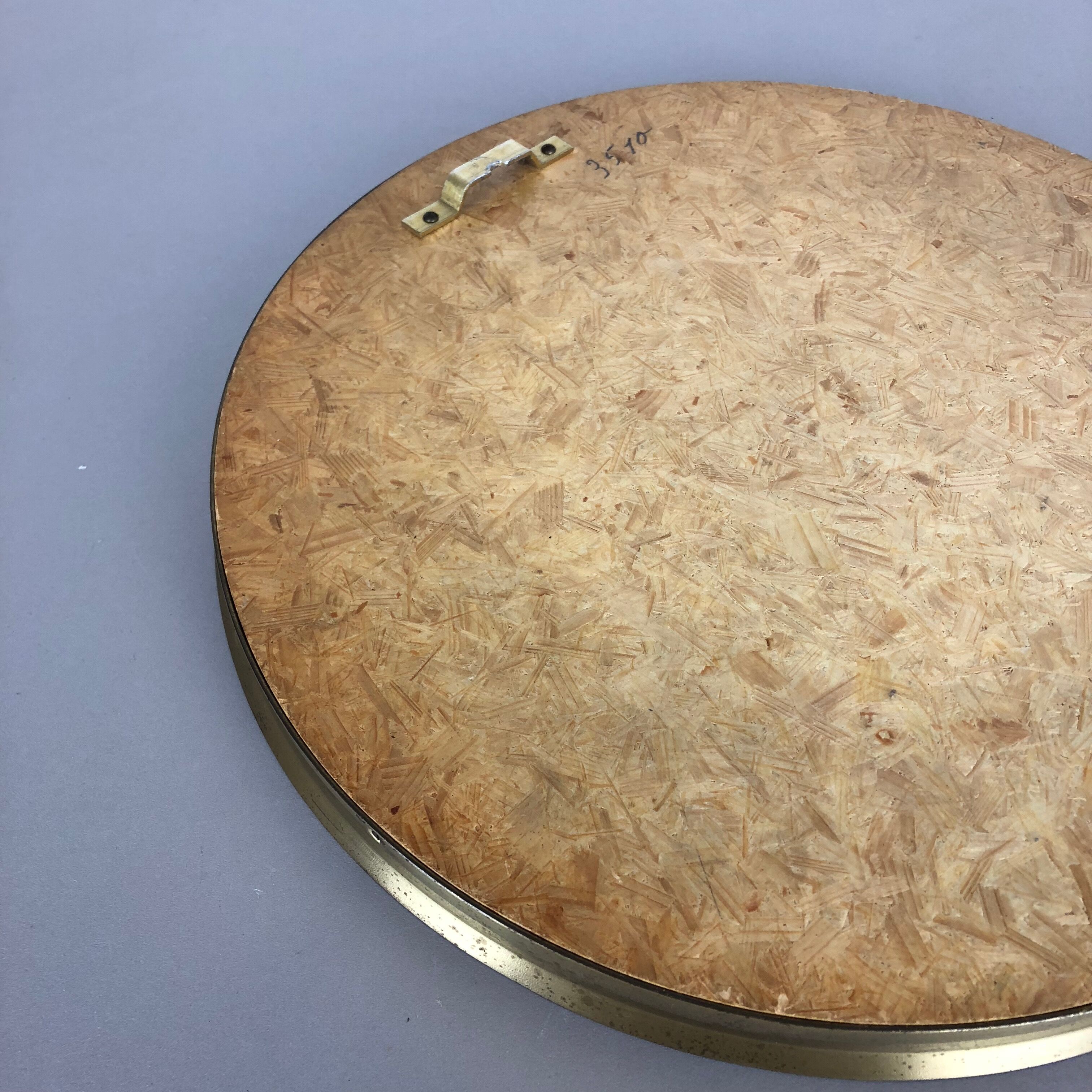 German modernist wall brass mirror Vereinigte Werkstätten München 1950s