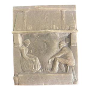 Plaque de bronze André Pierre