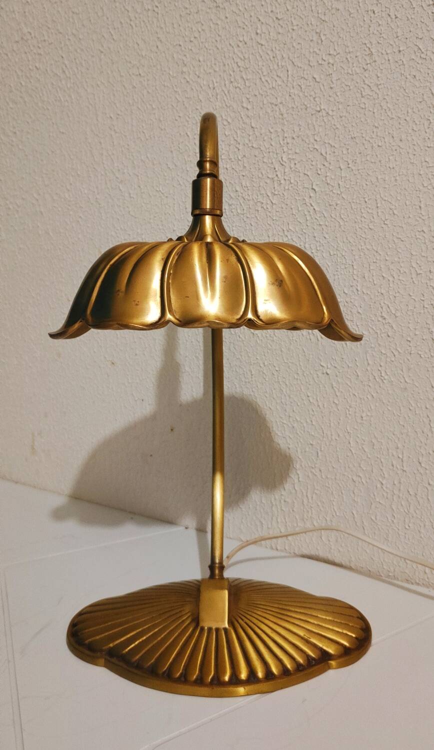 Magnificent bronze lamp by Lucas Rambouillet stone