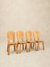 Ensemble de 4 chaises vintage en pin massif