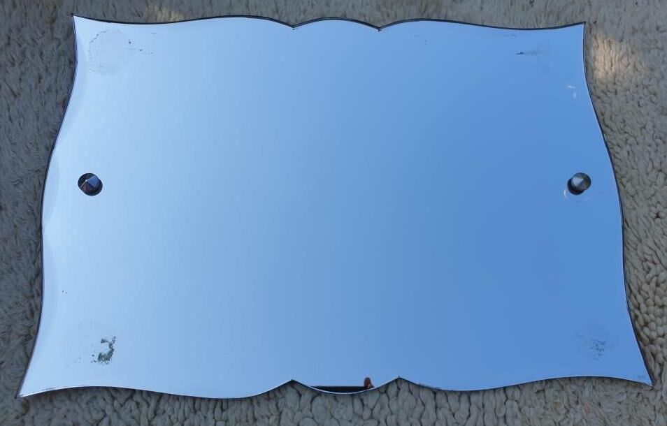 Mirror moustache Art Deco 1940 copper silver