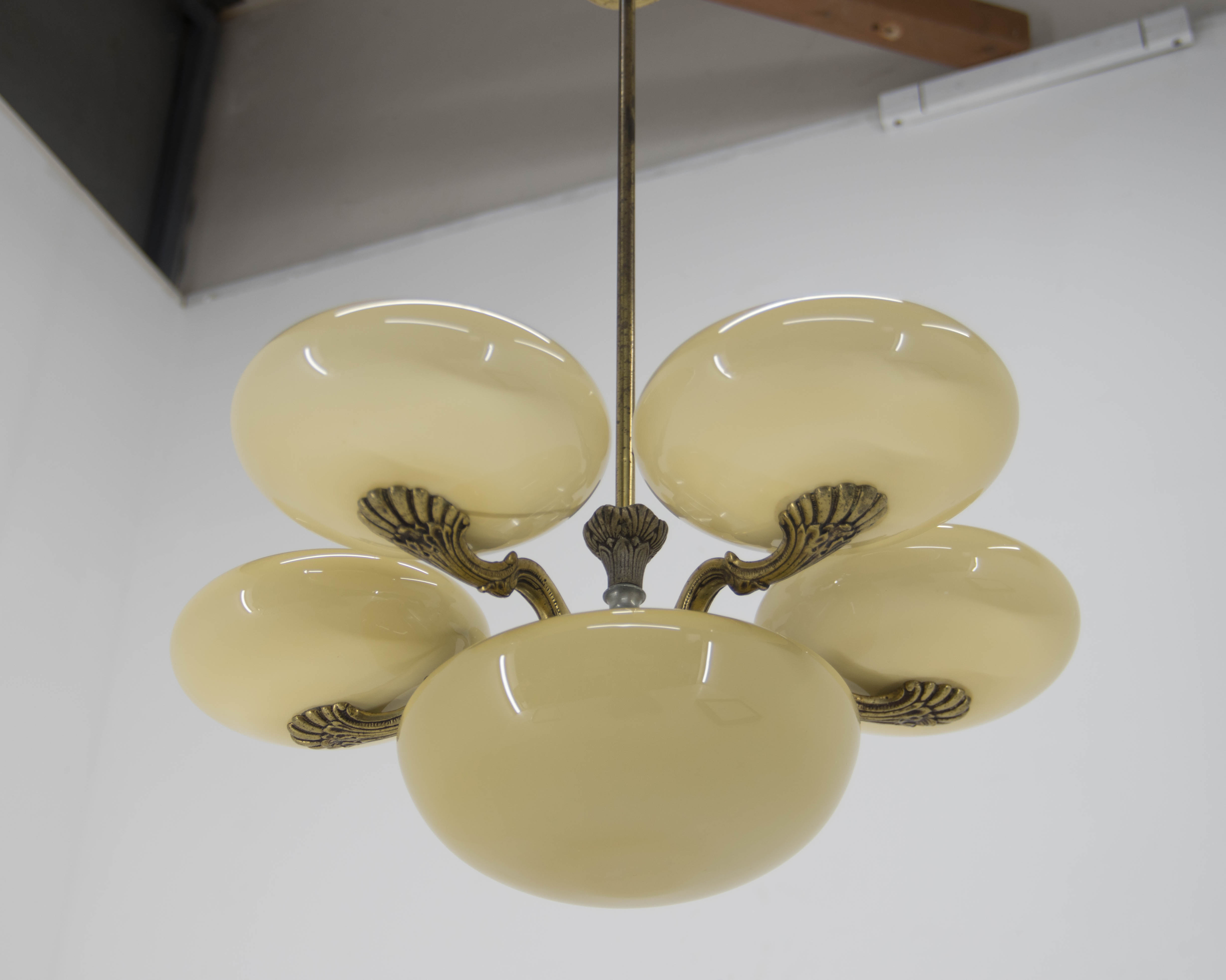 Art nouveau chandelier, 1930s