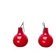 Lampes suspendues en verre rouge allemandes du milieu du siècle par Peill & Putzler, années 1960, lot de 2