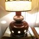 Pair of vintage ceramic lamps with double lighting