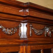 Monumental glass library in Victorian hardwood.